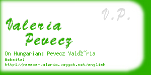 valeria pevecz business card